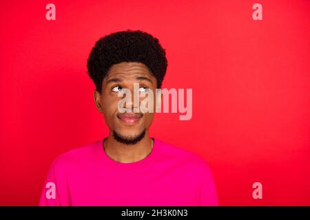 Portrait Of Minded Student With Brunet Hair Wear Stylish T-shirt Hold 