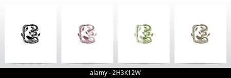Letter Shaped Nest Logo Design E Stock Vector