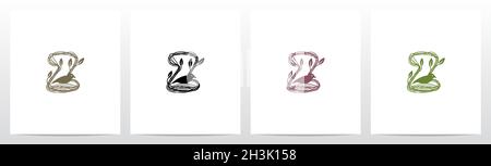 Letter Shaped Nest Logo Design Z Stock Vector