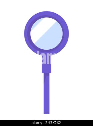 Classic magnifying glass. Object in flat style. Stock Vector
