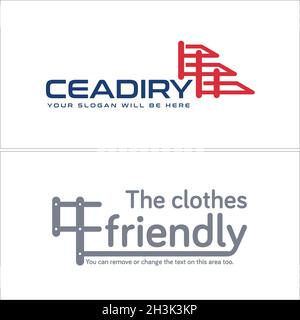 Letter F business branding clothes logo design Stock Vector