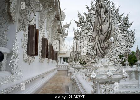 Wat Rong Khun Temple  Chiang Rai Stock Photo