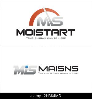 Modern automotive speedometer combination mark logo design Stock Vector