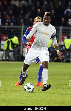 Football CL: 5th sept., FC Basel vs. Manchester United Stock Photo