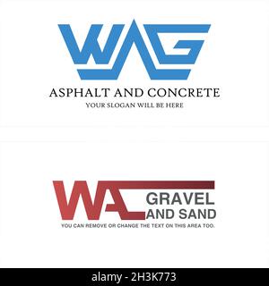 Modern business company wordmark initial letter logo design Stock Vector
