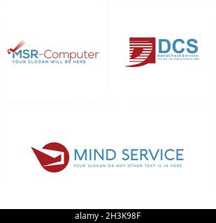Modern business service letter D icon logo design Stock Vector