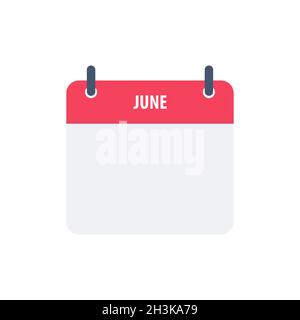 Calendar icon symbol june simple design Stock Vector