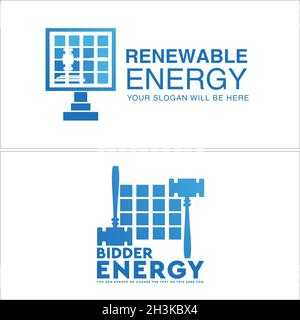 Modern Bidder law hammer business company logo design Stock Vector