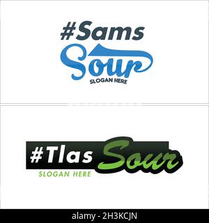 Wordmark hash tag business brand store logo design Stock Vector