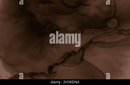 Liquid Chocolate Texture. Dark Coffee Wallpaper. Stock Photo