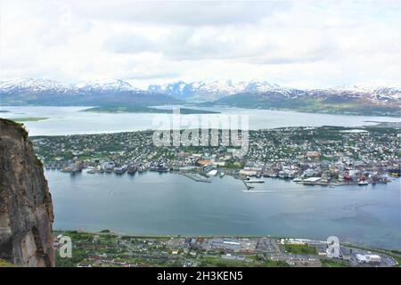 Tromsø from above Stock Photo