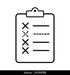 Clipboard line icon symbol simple design Stock Vector