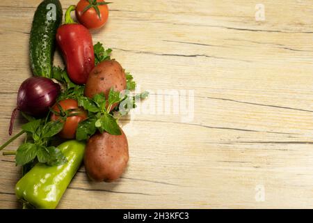 fresh vegetables on the table Stock Photo