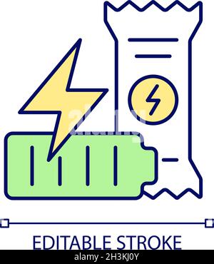 Energy bar RGB color icon Stock Vector