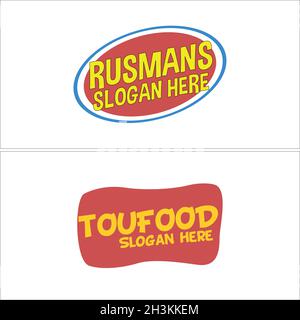Modern business branding wordmark circle text logo design Stock Vector
