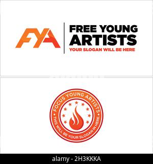 Modern business artists initial letter icon star fire logo design Stock Vector