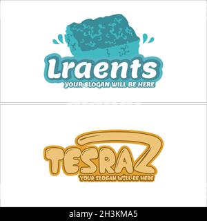 Modern food cake wordmark logo design Stock Vector