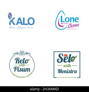 Modern food healthy fruit avocado juicy logo design Stock Vector