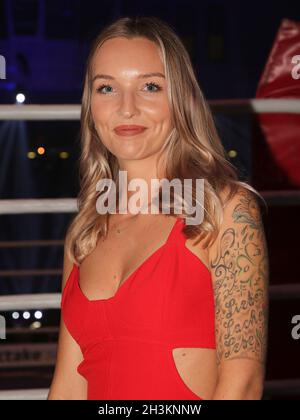 Luisa Girlfriend Of Boxer Dominic Bösel At The SES Boxing Gala On October 9th, 2021 In Magdeburg Stock Photo
