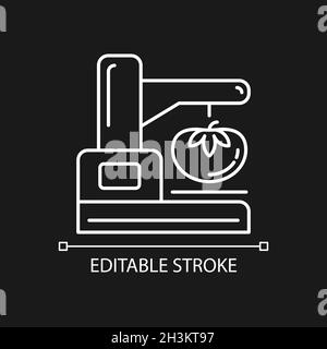Food texture analyzer linear icon Stock Vector Image & Art - Alamy