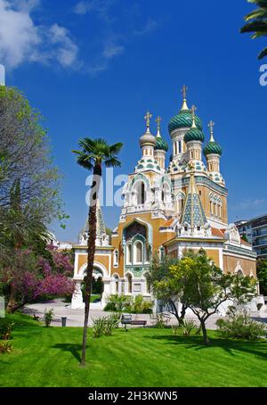 FRANCE. ALPES MARITIMES (06). NICE. RUSSIAN CHURCH Stock Photo