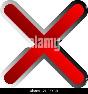 Red X letter, sign, signal. Restriction, prohibition, alignment, target  mark and crosshair icon - stock vector illustration, clip-art graphics Stock  Vector Image & Art - Alamy