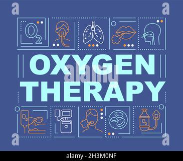 Supplemental oxygen therapy word concepts banner Stock Vector