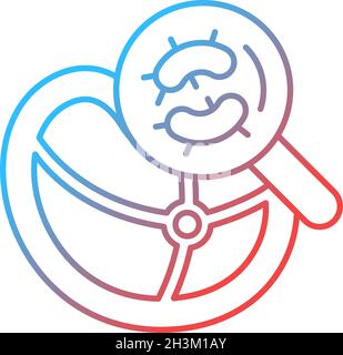 Pathogen testing gradient linear vector icon Stock Vector