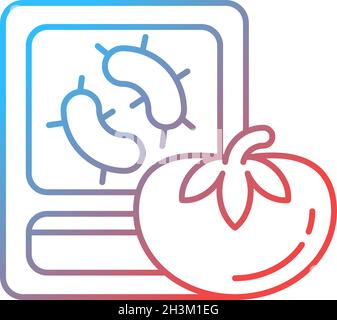 PCR food testing gradient linear vector icon Stock Vector