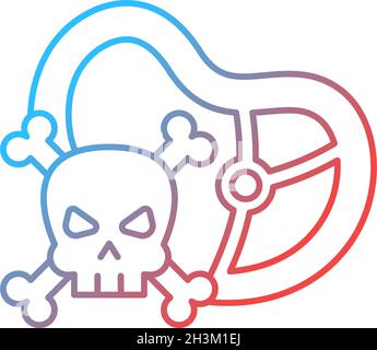 Food toxicity gradient linear vector icon Stock Vector