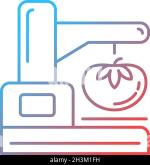 Food texture analyzer gradient linear vector icon Stock Vector