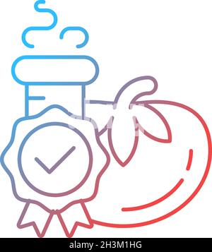Food quality testing gradient linear vector icon Stock Vector