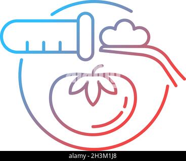 Food testing gradient linear vector icon Stock Vector
