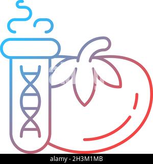 GMO testing gradient linear vector icon Stock Vector
