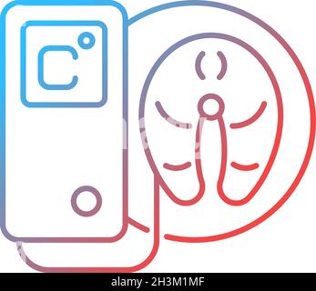Food thermal analysis gradient linear vector icon Stock Vector