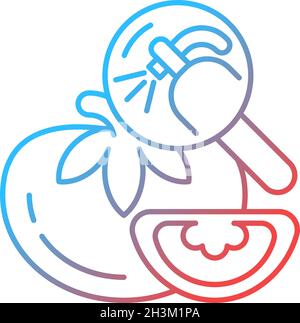 Pesticide residue testing gradient linear vector icon Stock Vector