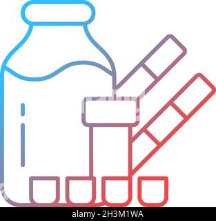 Melamine contamination testing gradient linear vector icon Stock Vector