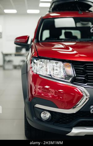 car headlight close up, beautiful car design Stock Photo