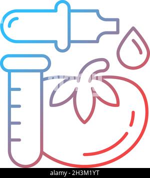 Food additives and preservatives gradient linear vector icon Stock Vector
