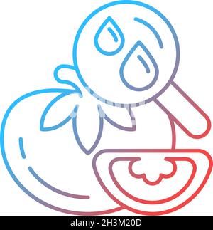 Food moisture content testing gradient linear vector icon Stock Vector