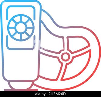 Food colour analysis gradient linear vector icon Stock Vector