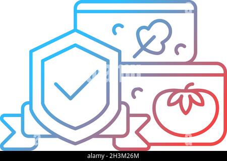 Food contact tests gradient linear vector icon Stock Vector