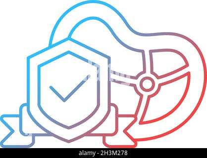 Food safety gradient linear vector icon Stock Vector