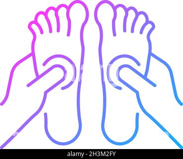 Reflexology gradient linear vector icon Stock Vector