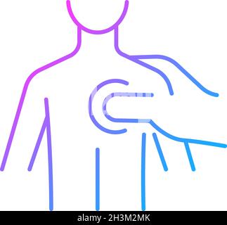 Trigger points massage gradient linear vector icon Stock Vector