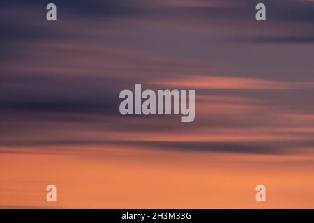 Abstract cloud textures and colors at sunset Stock Photo