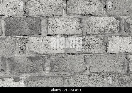 Wall texture from gray concrete old bricks. Abstract background for design. Stock Photo