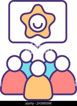 Social trust RGB color icon Stock Vector