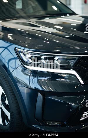 car headlight close up, beautiful car design Stock Photo