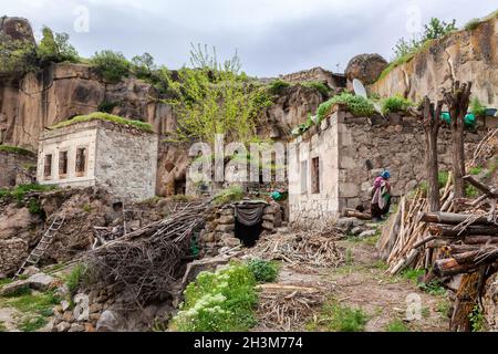 Houses in ihlara valley, Cappadocia, Turkey Stock Photo